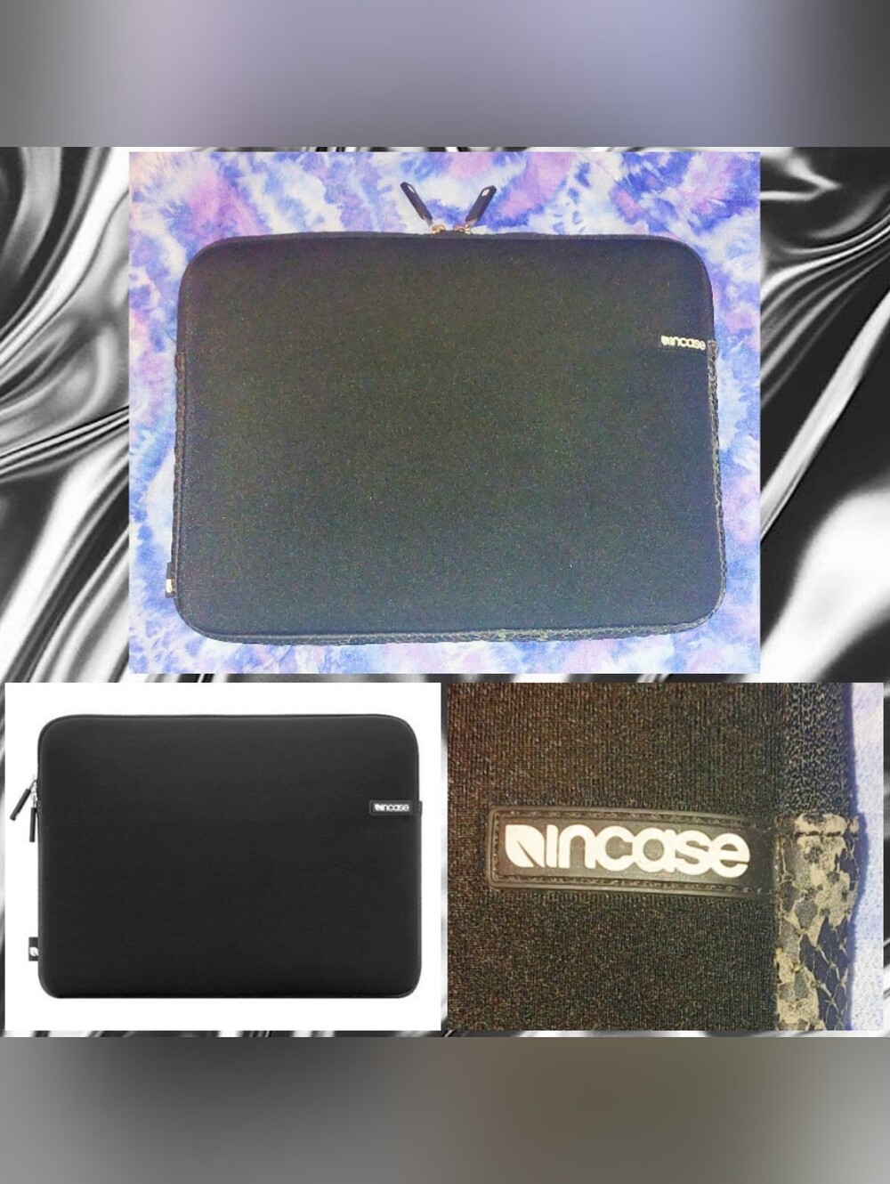 Incase brand Black 15” Neoprene Notebook Sleeve Case w/Dual Zippers